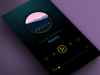 Music player 009 dailyui dark music player