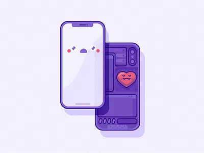 iPhone X📱 apple camera cute design face heart icon illustration ios iphone mockup ui