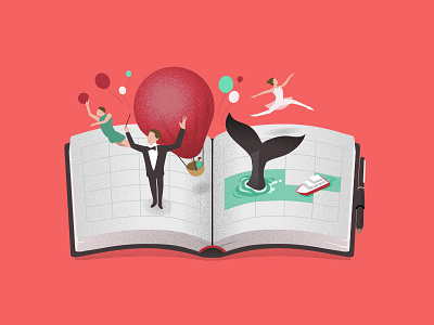 Monthly Event Planner design editorial graphic illustration