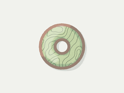 Topo Dodo doughnut elevation food illustration map topography