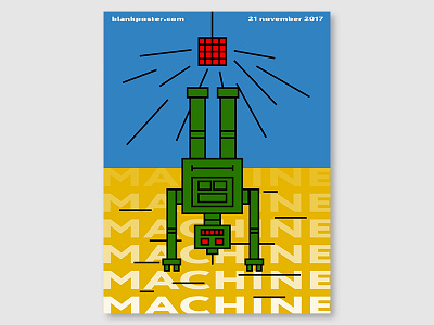 Blankposter "Machine" blankposter colour gradient machine poster robot shape type