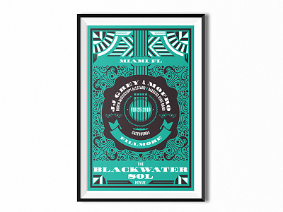 Blackwater Sol Revue - Night 3 florida graphic illustration music poster print screen print