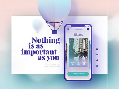 Thrive Away art direction concept ui ux
