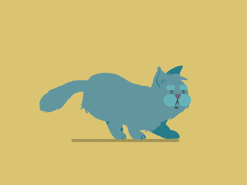 Cat Run ae after effects animate animation cartoon cat duik funny illustration rig