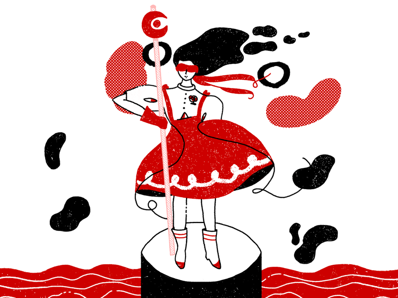 Perfect 10 abstract character design gif illustration loop motion