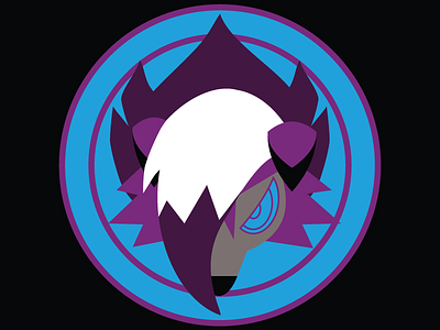 Lycanroc animal blue flat illustrator lycanroc moon pokemon sun werewolf wolf