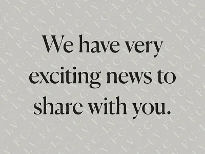 New Logo Announcement announcement brand identity display invitation logo logomark pattern type typeset typographic typography visual identity