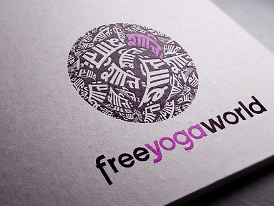 Free Yoga World Logo brand graphic identity logo yoga