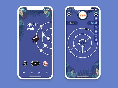 Spide Web game ui cartoon game game ui illustration spide spide web