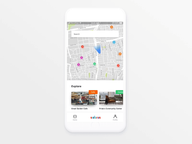 Salvus - LGBT Friendly Map activism app daily ui exploration explore interface lgbt location map mobile practice ui
