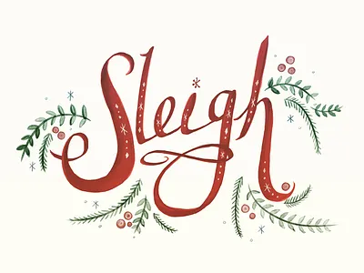 Sleigh illustration slay sleigh type