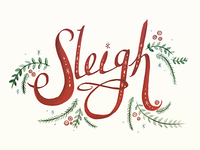 Sleigh illustration slay sleigh type