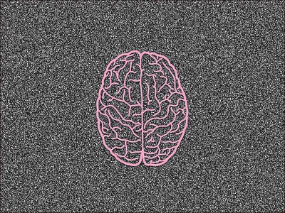 Static brain illustration sketch static