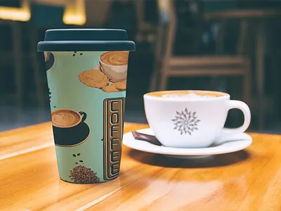 Coffee Shop pattern coffee cookie espresso mug pattern