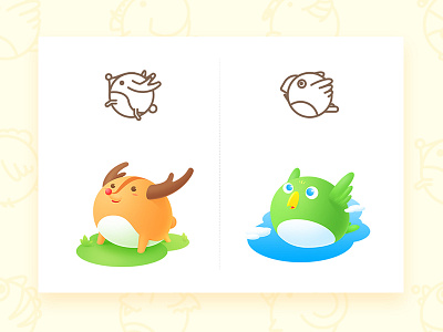 Round animals (part 1) animals icon illustration