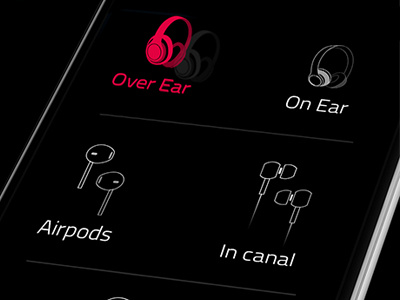 Earphones perspective design illustrator photoshop