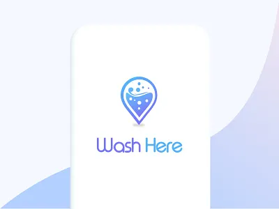 Wash Here apps ecommerce laundry logo mobile mobile apps ui user experience user interface ux wash