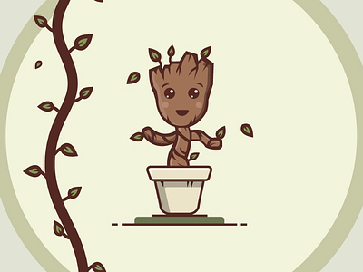 I am groot!! design galaxy gardians groot of rebound the