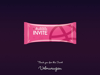 Invite candy debut dribble first first shot invite photoshop