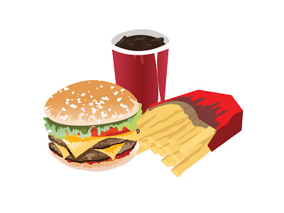 Hamburger Menu cips coke hamburger mcdonalds