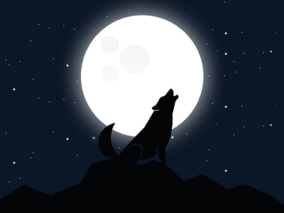 Howl design graphics illustration illustrator vector wolf