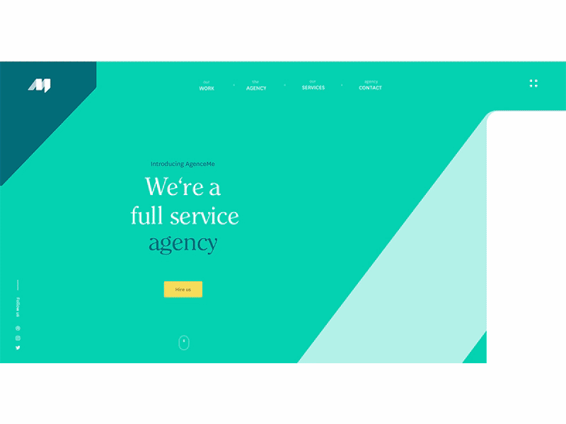 Agenceme - Concept 1 animation colors home landing me motion ui ux