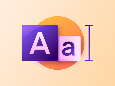 Typography gradient illustration typography