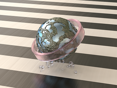 Atomic Planet 3d c4d test texture tribute