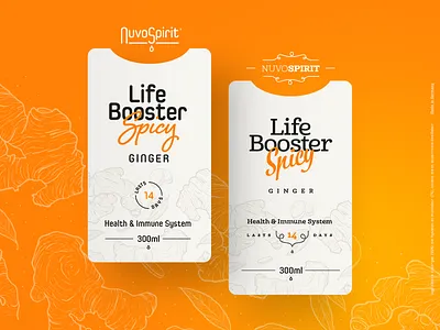 Juice Labels bottle floating juice label layout orange shadow typography