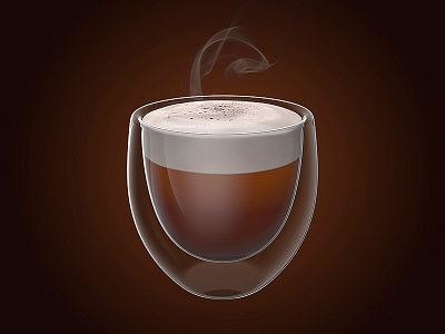 Coffee time 3d cappuccino coffe food icon illustration latte realistic render visualisation