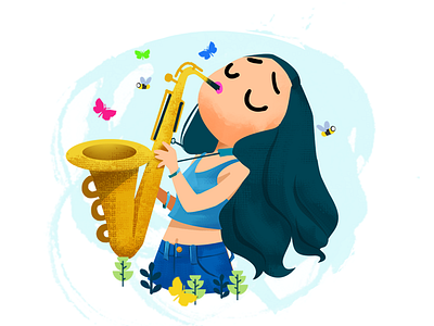 Music app illustration character design. mobile game crow drawing game character hidden object game illustration sketch spine animation ui