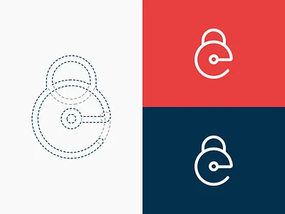Easy Locker | Logo branding closing easy locker logo round security smooth