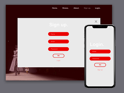 Sign Up dailyui desktop login mobile sign ui webdesign