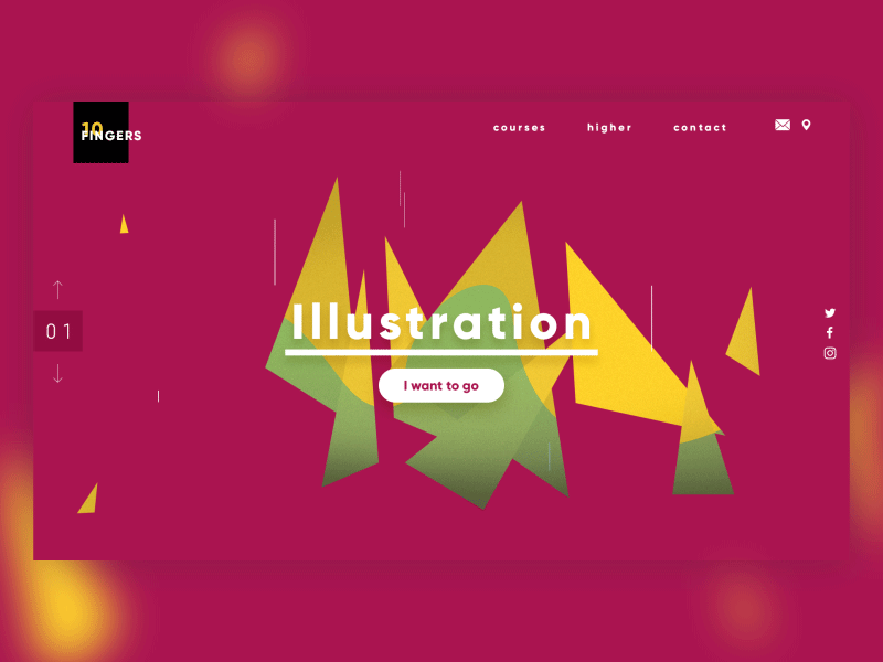 10 Fingers. Graphic School animation colors design gradient school ui web