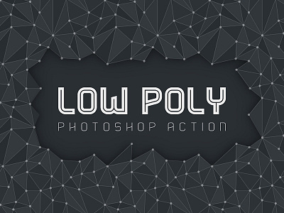 Low Poly Photoshop Action action low poly photoshop polygon shape