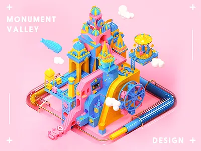 MONUMENT VALLEY c4d
