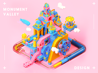 MONUMENT VALLEY c4d