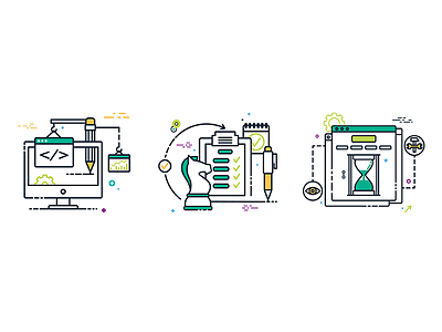 Data Management Assessment Tool icons color data design development graphic icons line symbol tool