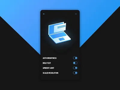 BRIGHTNESS clean digital display everyday experience flat interface minimal setting sketchapp ui web