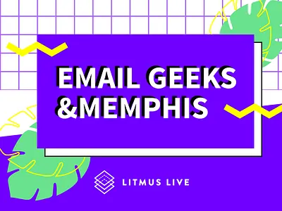 Litmus Live London 80s 90s bright colours email memphis presention