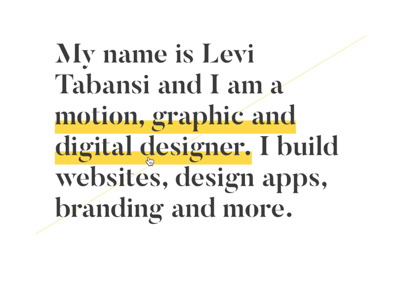 Concept for my own website typography website