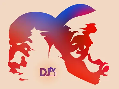 DJ TV - Concept Artwork concept logo tv vector