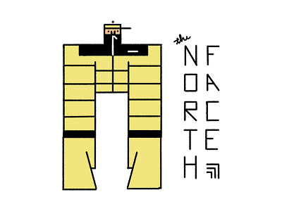 The North Face cartoon character geometry illo illustration square thenorthface