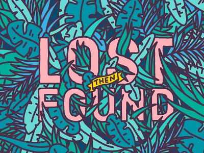 Tropical Lettering Detail digital hand drawing hand lettering illustration leaves plants tropical typography