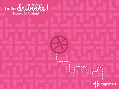 Hello Dribbble! bola caminho dribbble hello labirinto logo mais