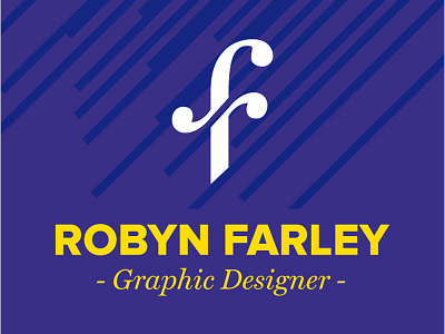 Monogram WIP 1 diagonal f lines monogram promotion purple r sans serif self promo serif white yellow