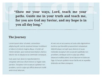 Inspiration Quote - 2/3 blue clean interactive journey layout minimal path ui