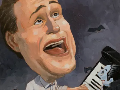 Jason Segel - Dracula's Lament caricature forgetting sarah marshall illustration jason segel oil painting