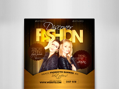 Fashion Banner Ads Vol.5 boutique chic elegant fashion fest glamour mode party promo sale sexy shop