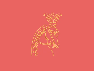 Fancy Equine design fancy horse illustration line scandinavian
